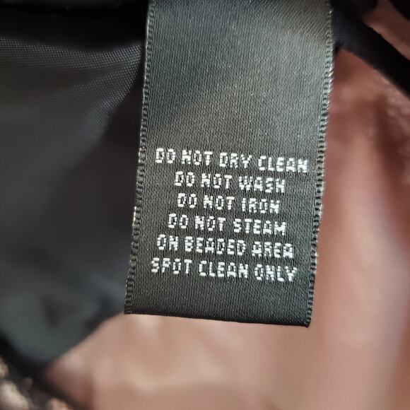 Deep V Sleeveless Black Lace Fairygrunge Dress Size 8 Lined Glam Witchy Sequin - Picture 9 of 15